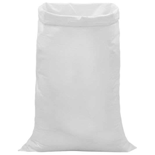 vidaXL Υφασμάτινοι σακίδες 100 pcs Λευκό 80 x 125 cm PP