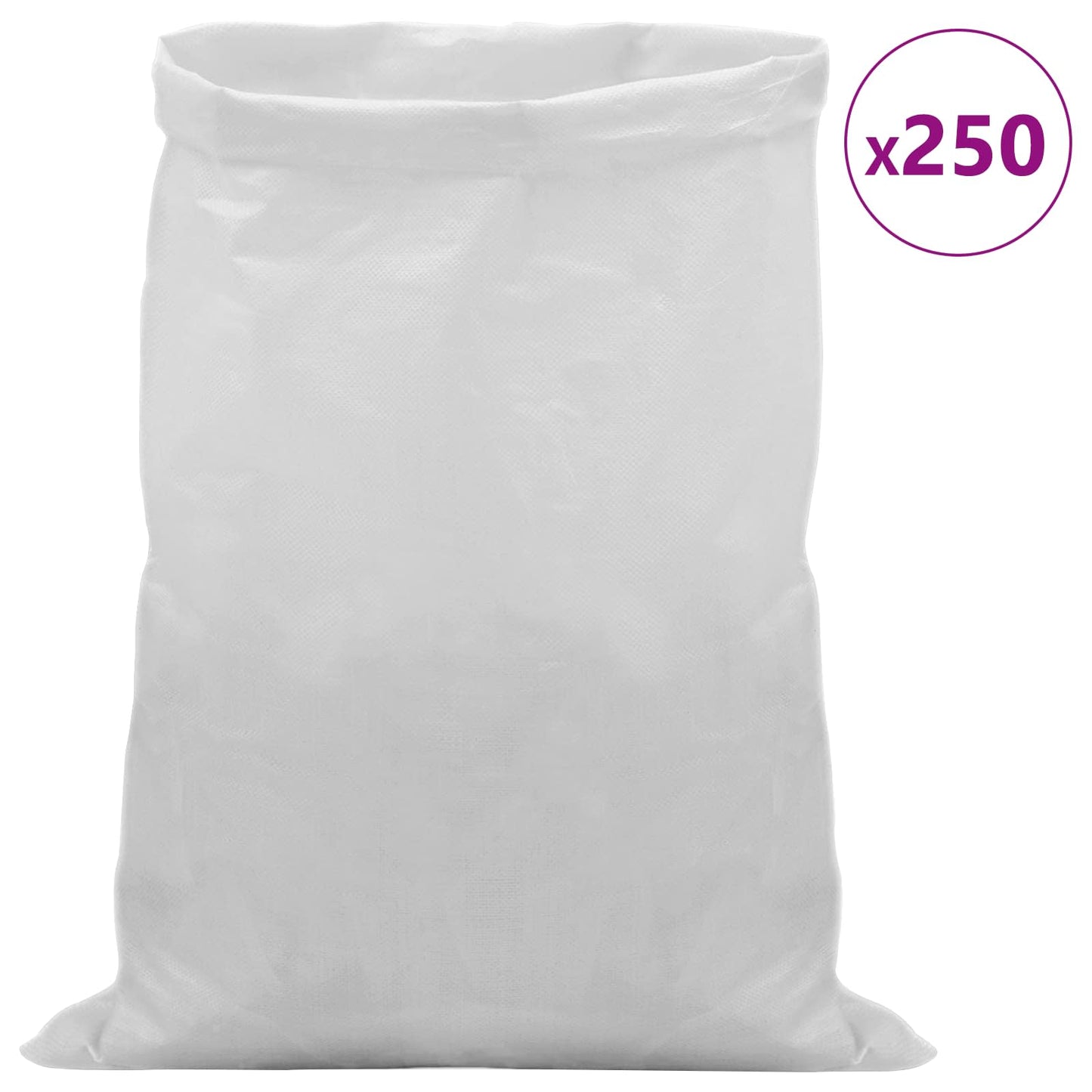 vidaXL Υφασμάτινοι σακίδες 250 pcs Λευκό 40 x 60 cm PP