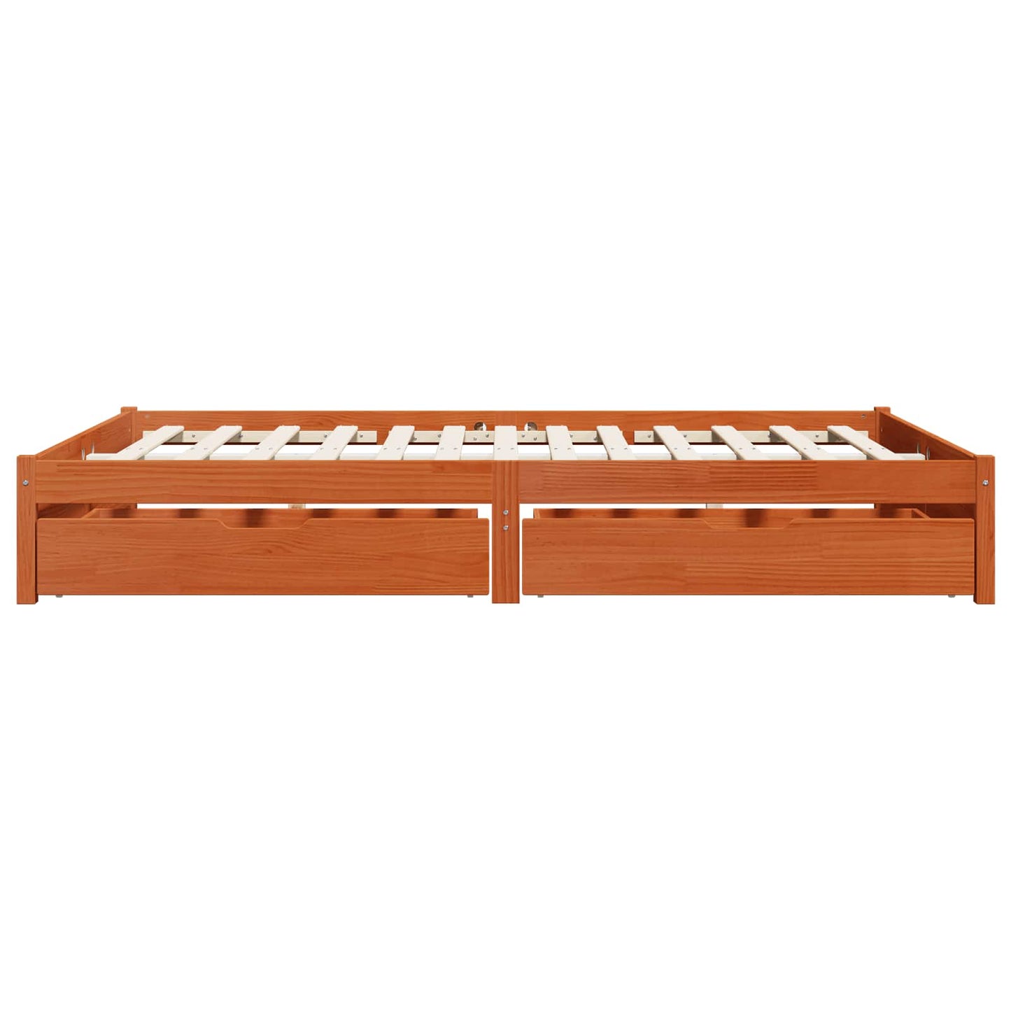 vidaXL Σκελετός Κρεβατιού Κερωτό καφέ 150 x 200 cm Στερεό ξύλο πεύκου