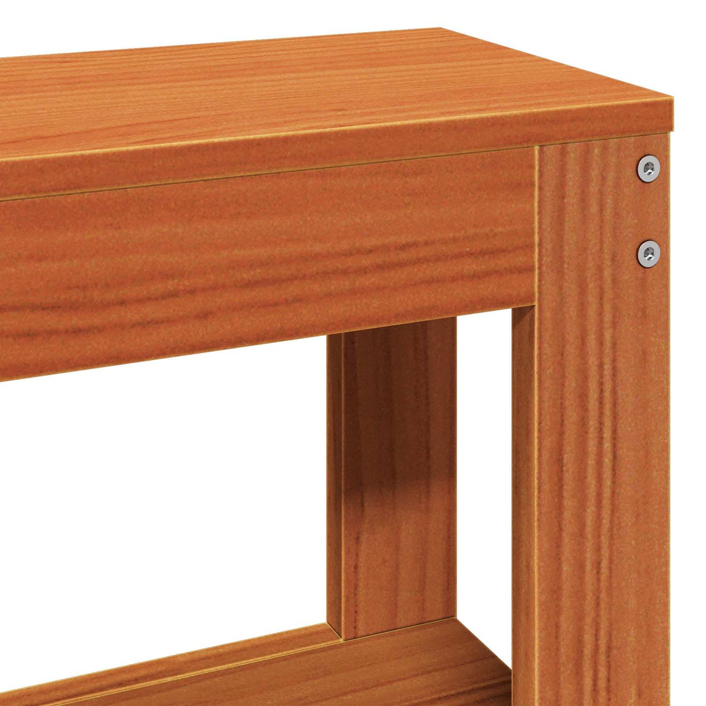 vidaXL Σκελετός Κρεβατιού Κερωτό καφέ 140 x 200 cm Στερεό ξύλο πεύκου