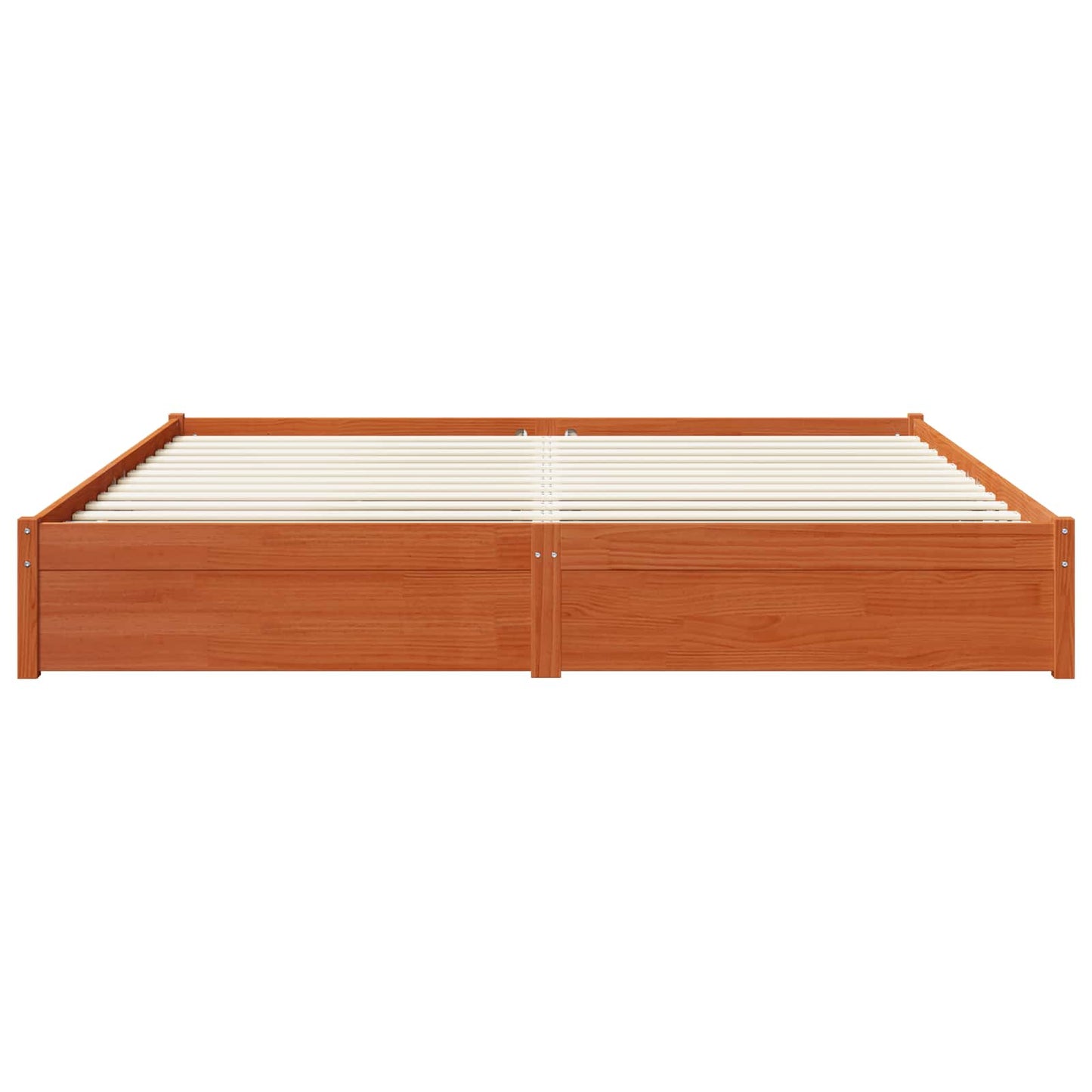 vidaXL Σκελετός Κρεβατιού Κερωτό καφέ 180 x 200 cm Στερεό ξύλο πεύκου