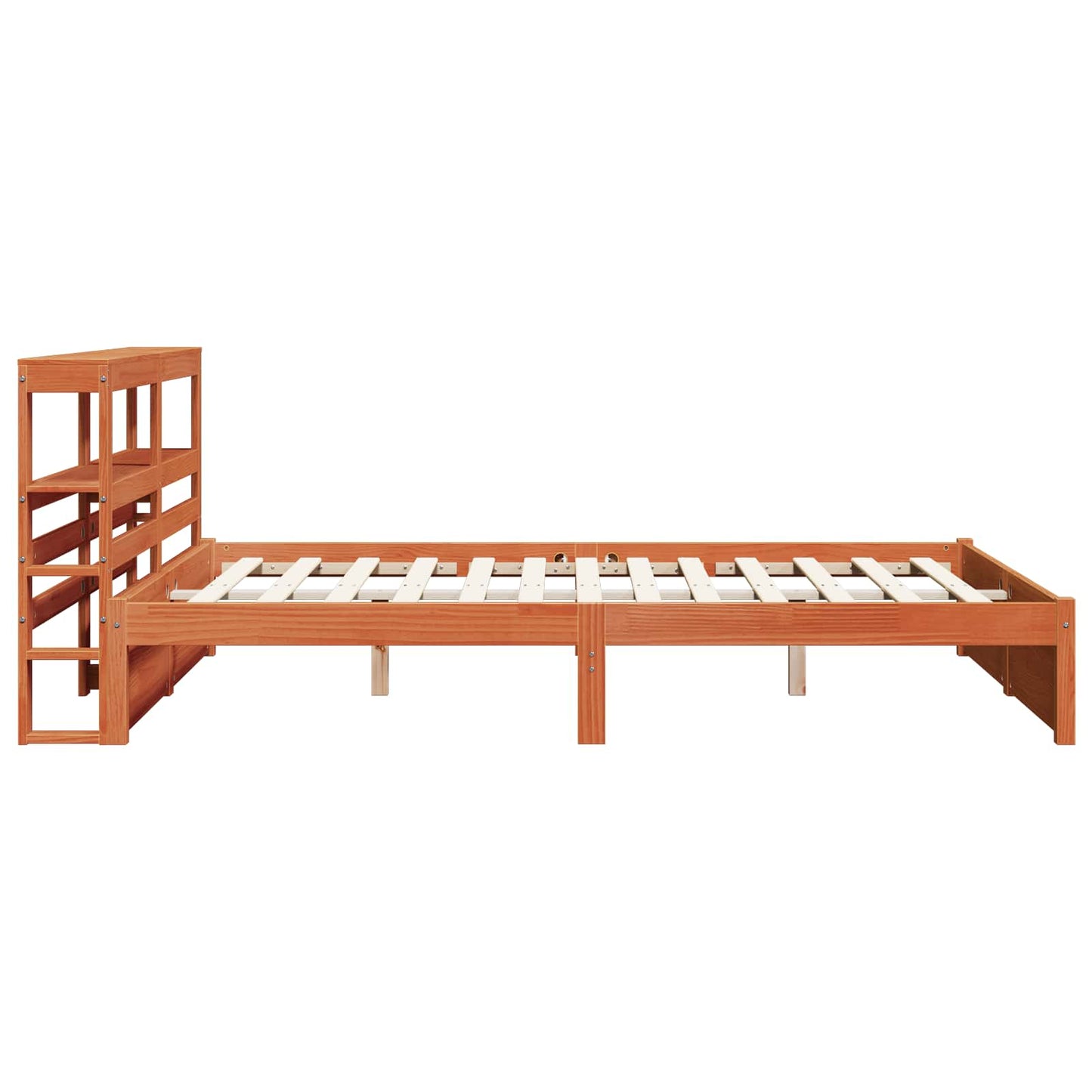 vidaXL Σκελετός Κρεβατιού Κερωτό καφέ 150 x 200 cm Στερεό ξύλο πεύκου