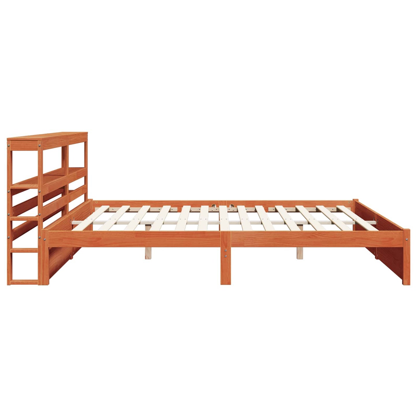 vidaXL Σκελετός Κρεβατιού Κερωτό καφέ 180 x 200 cm Στερεό ξύλο πεύκου