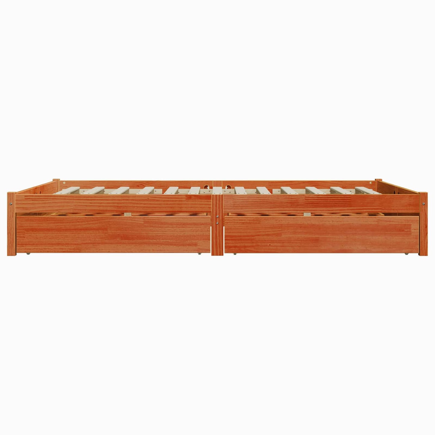 vidaXL Σκελετός Κρεβατιού Κερωτό καφέ 150 x 200 cm Στερεό ξύλο πεύκου