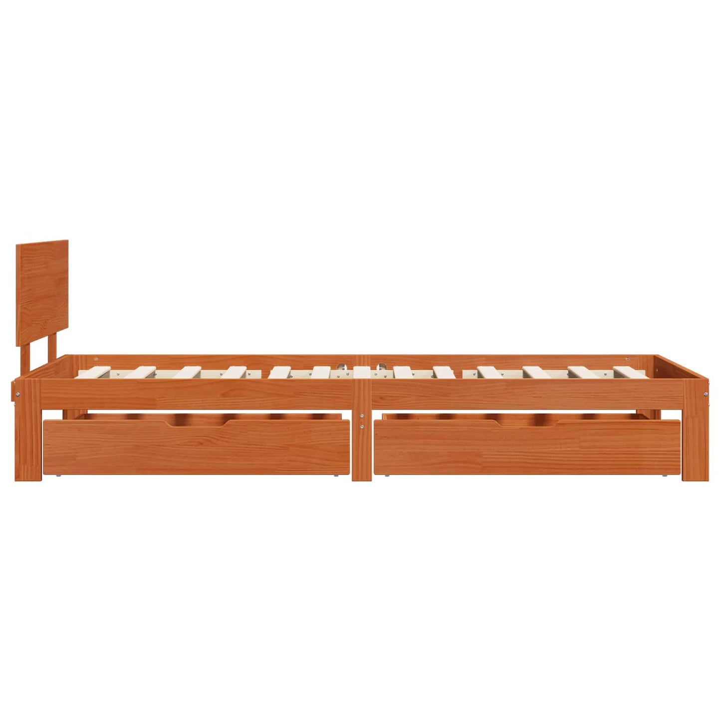 vidaXL Σκελετός Κρεβατιού Κερωτό καφέ 70 x 190 cm Στερεό ξύλο πεύκου
