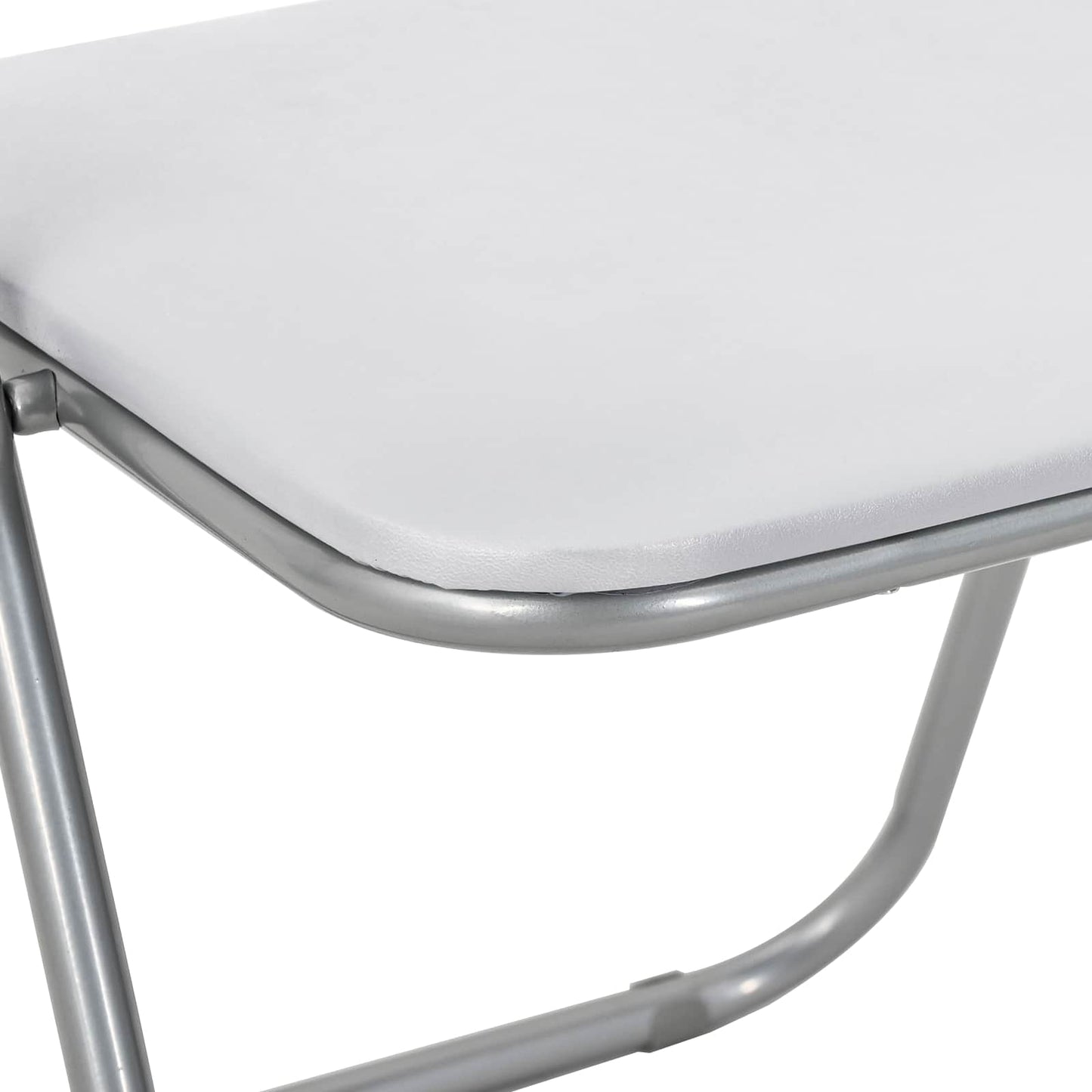 vidaXL Πτυσσόμενη Καρέκλα 2 pcs Λευκό και Γκρι 48 x 43,5 x 81 εκ.