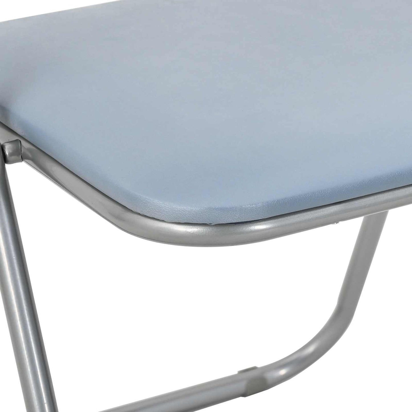 vidaXL Πτυσσόμενη Καρέκλα 2 pcs Γκρι 48 x 43,5 x 81 εκ. Τεχνητό Δέρμα
