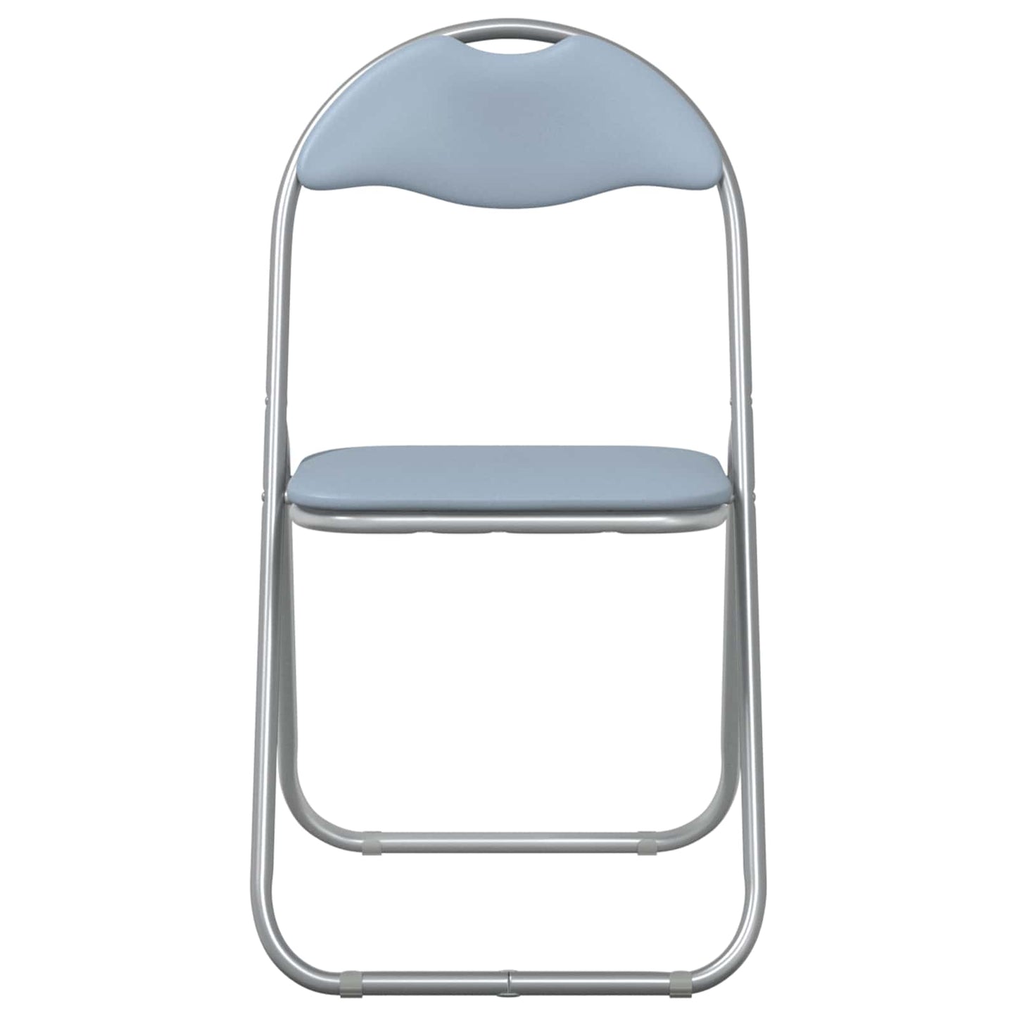 vidaXL Πτυσσόμενη Καρέκλα 2 pcs Γκρι 48 x 43,5 x 81 εκ. Τεχνητό Δέρμα