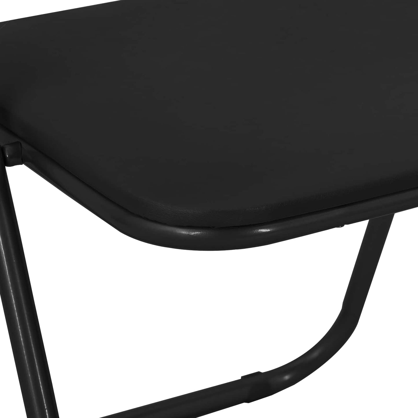 vidaXL Πτυσσόμενη Καρέκλα 2 pcs Μαύρο 48 x 43,5 x 81 εκ. Τεχνητό Δέρμα