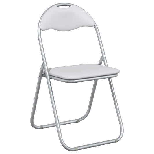 vidaXL Πτυσσόμενη Καρέκλα 8 pcs Λευκό και Γκρι 48 x 43,5 x 81 εκ.