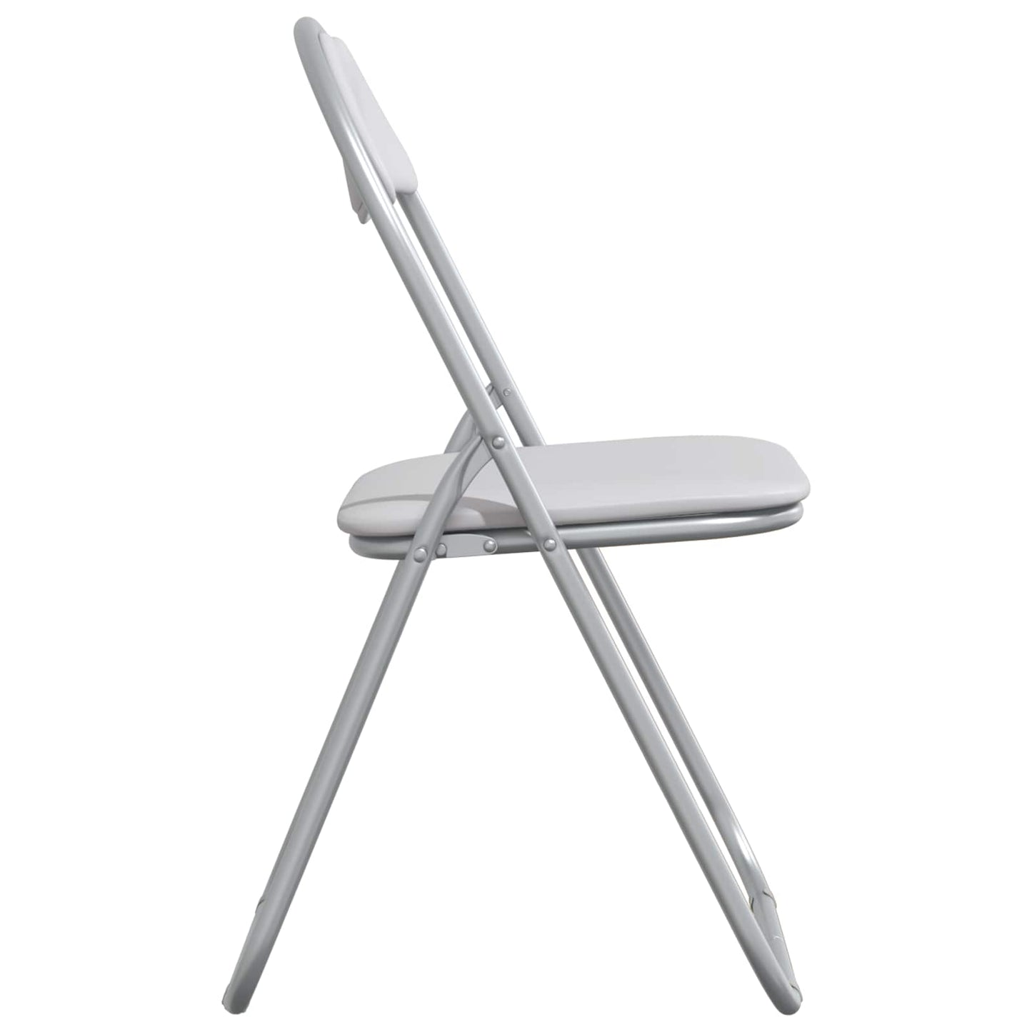 vidaXL Πτυσσόμενη Καρέκλα 8 pcs Λευκό και Γκρι 48 x 43,5 x 81 εκ.