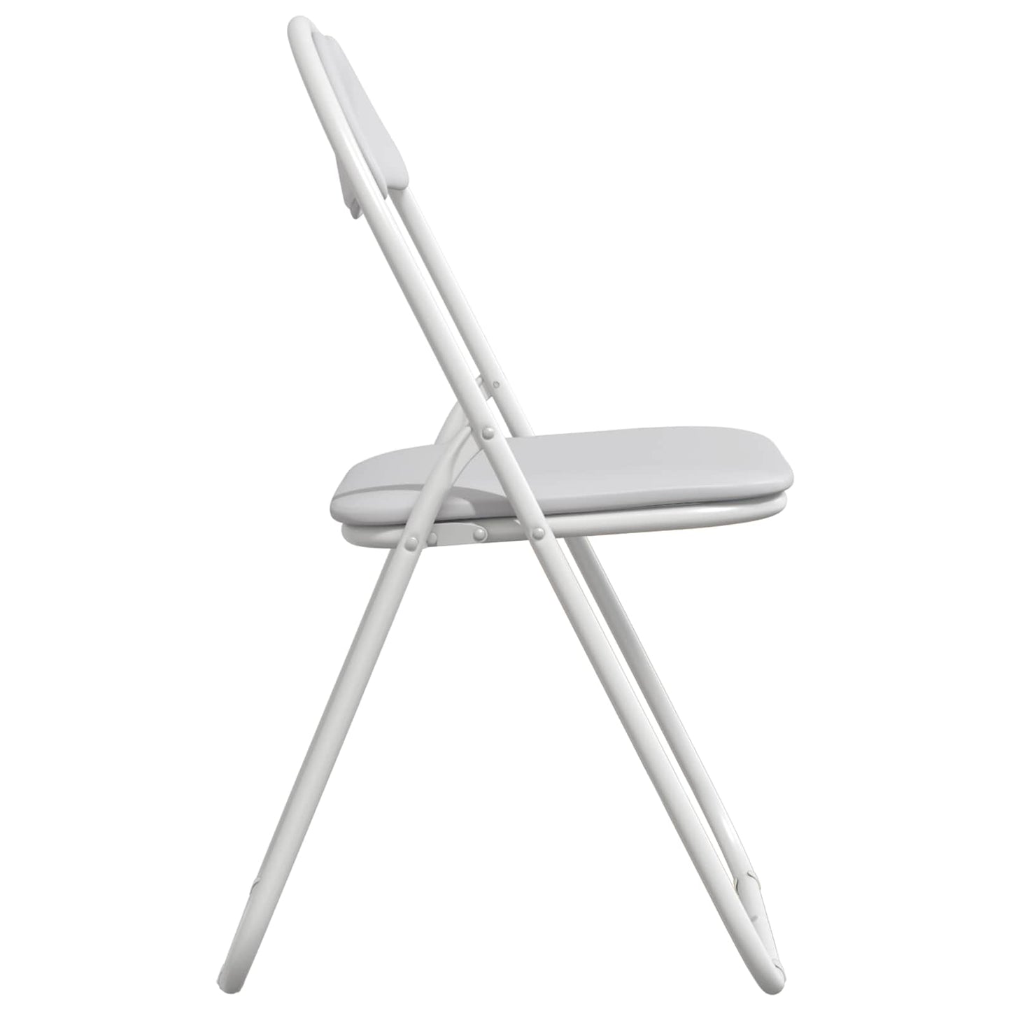vidaXL Πτυσσόμενη Καρέκλα 8 pcs Λευκός 48 x 43,5 x 81 εκ.