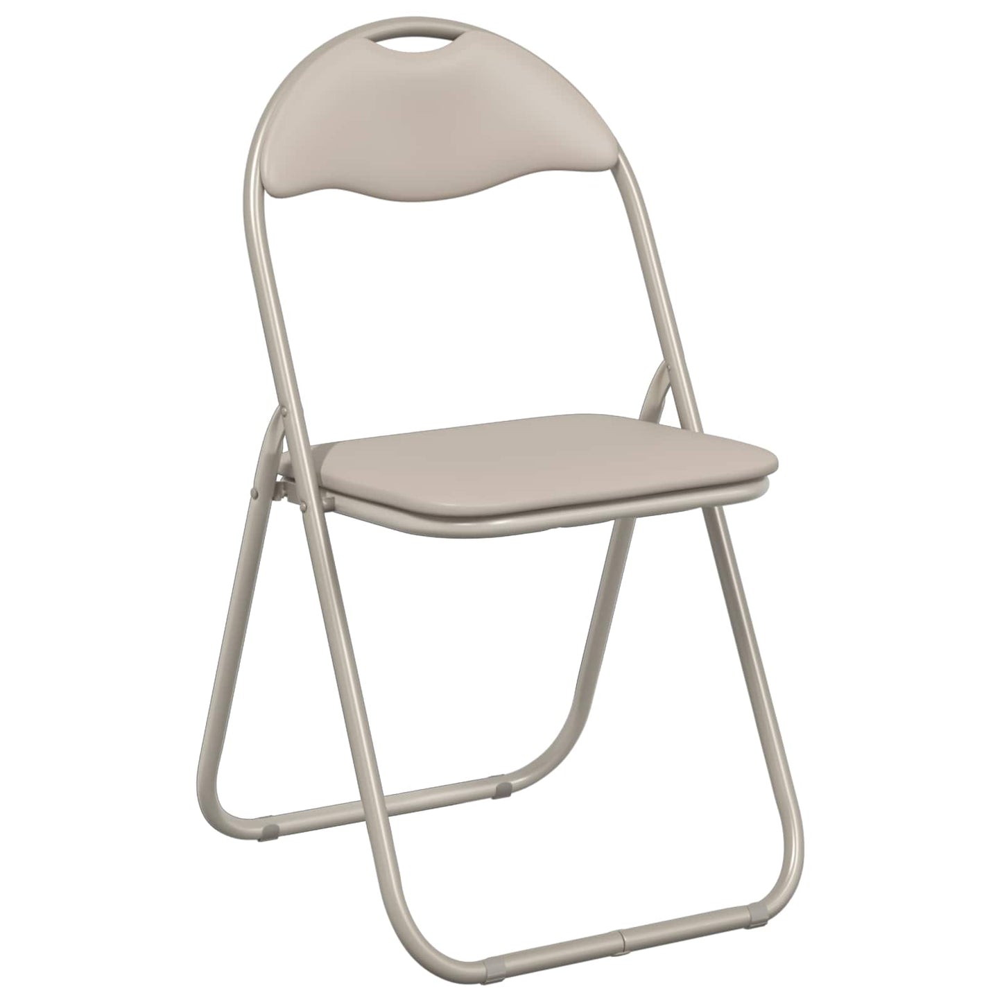 vidaXL Πτυσσόμενη Καρέκλα 8 pcs Άμμος 48 x 43,5 x 81 εκ. Τεχνητό Δέρμα
