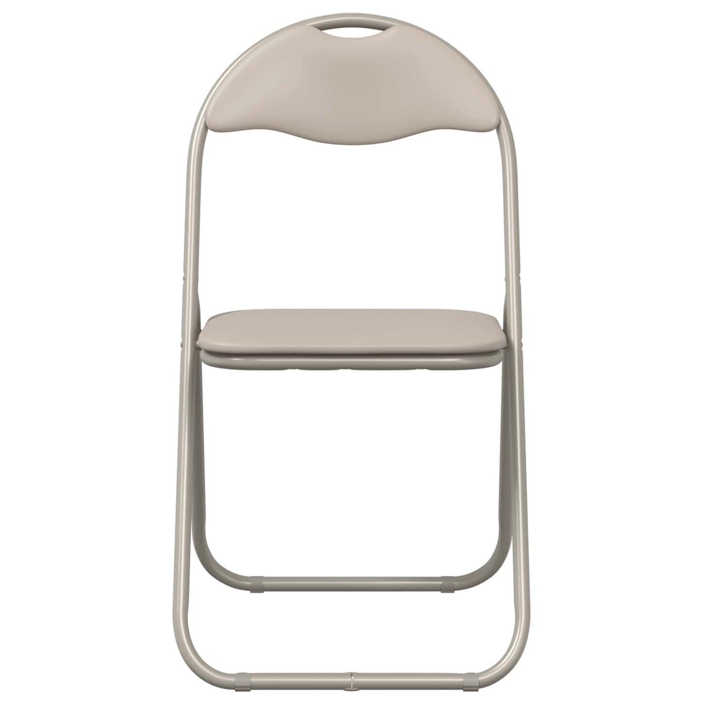 vidaXL Πτυσσόμενη Καρέκλα 8 pcs Άμμος 48 x 43,5 x 81 εκ. Τεχνητό Δέρμα