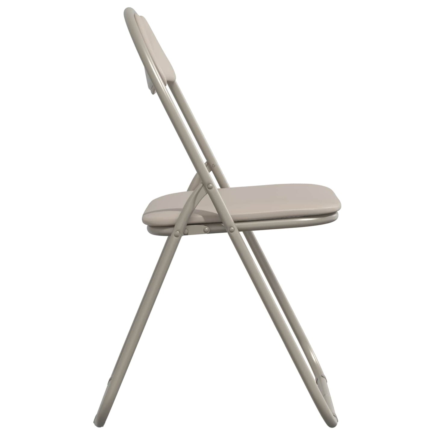 vidaXL Πτυσσόμενη Καρέκλα 8 pcs Άμμος 48 x 43,5 x 81 εκ. Τεχνητό Δέρμα