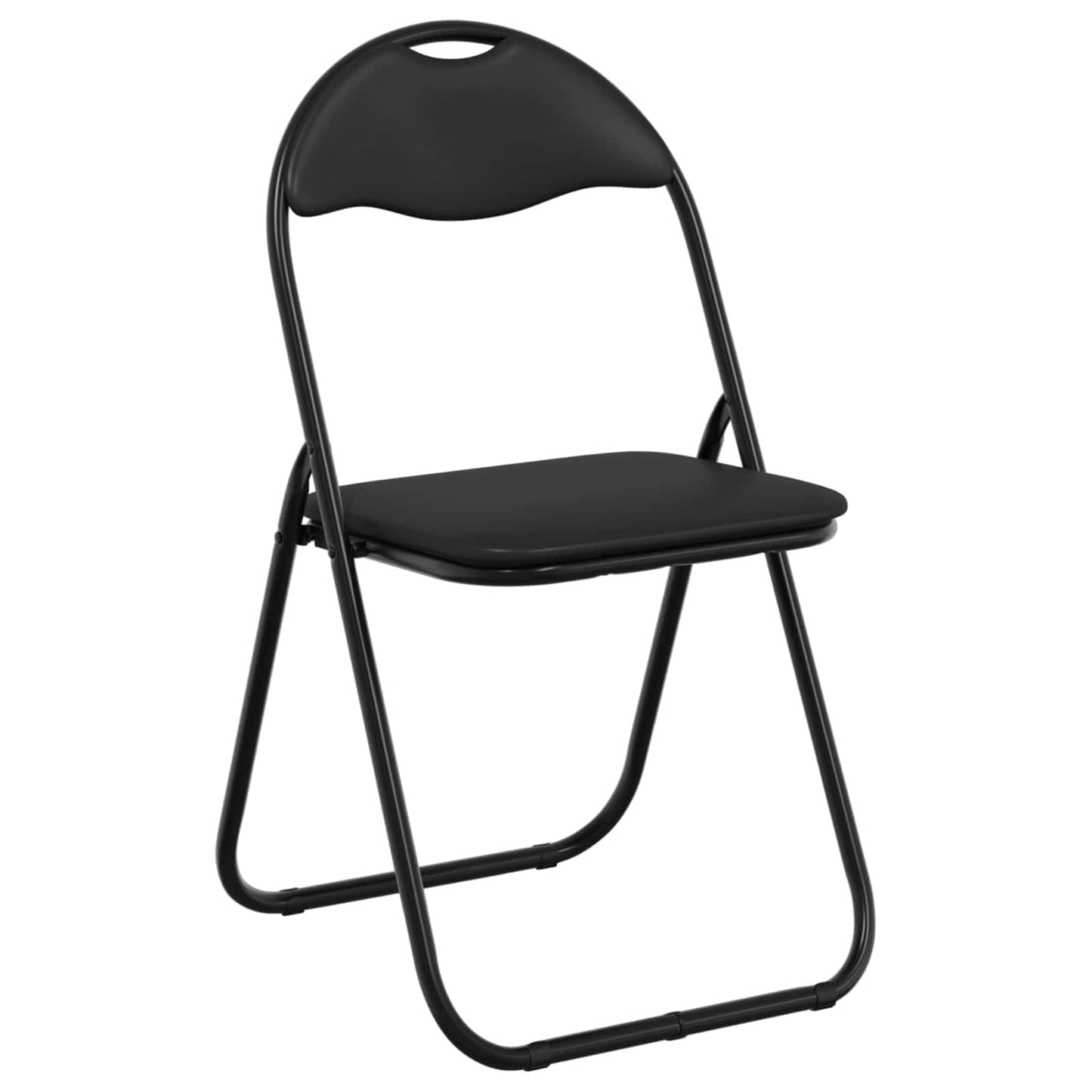 vidaXL Πτυσσόμενη Καρέκλα 8 pcs Μαύρο 48 x 43,5 x 81 εκ. Τεχνητό Δέρμα