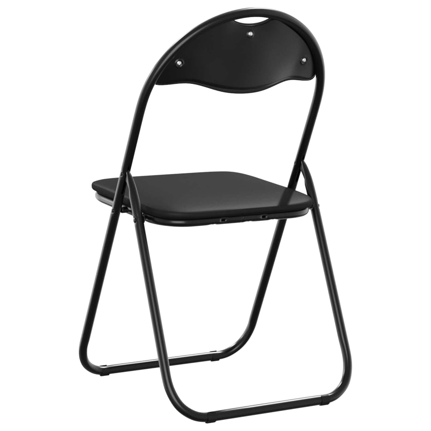 vidaXL Πτυσσόμενη Καρέκλα 8 pcs Μαύρο 48 x 43,5 x 81 εκ. Τεχνητό Δέρμα