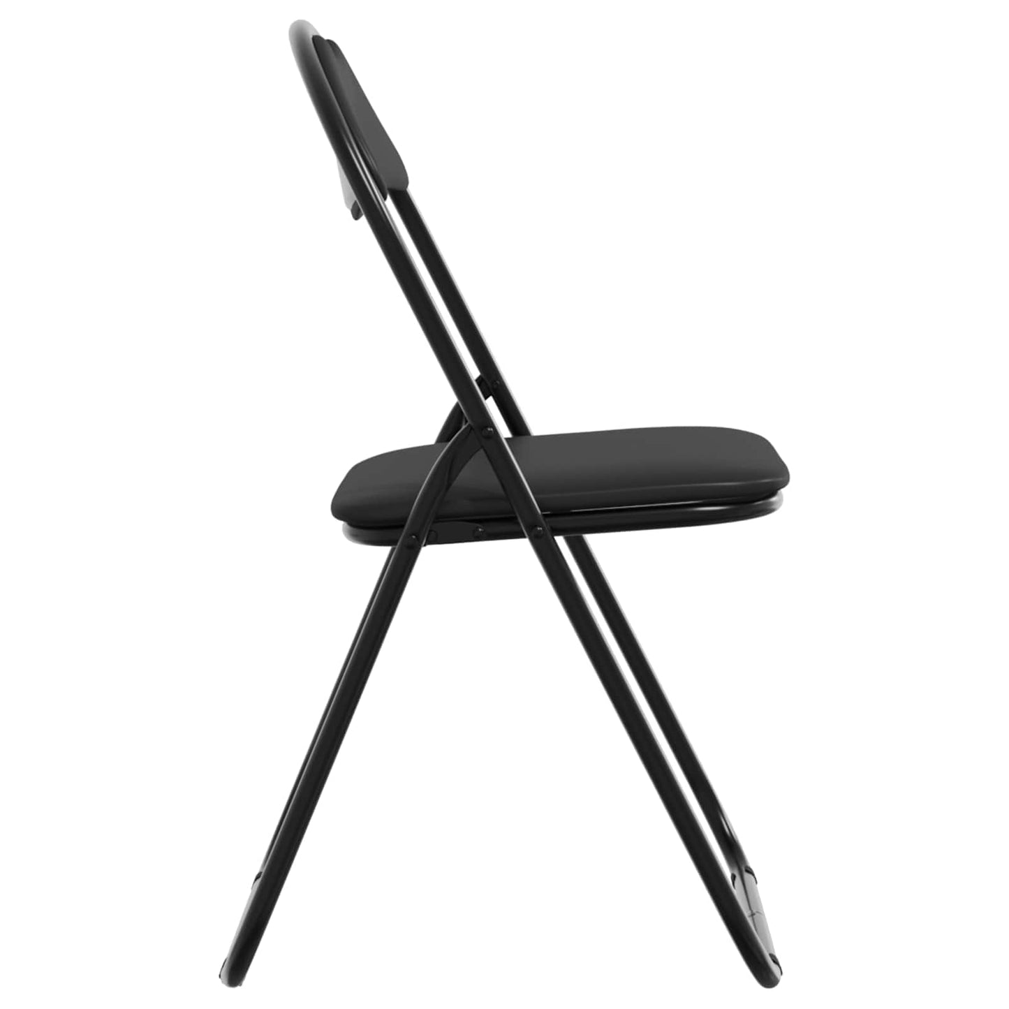 vidaXL Πτυσσόμενη Καρέκλα 8 pcs Μαύρο 48 x 43,5 x 81 εκ. Τεχνητό Δέρμα