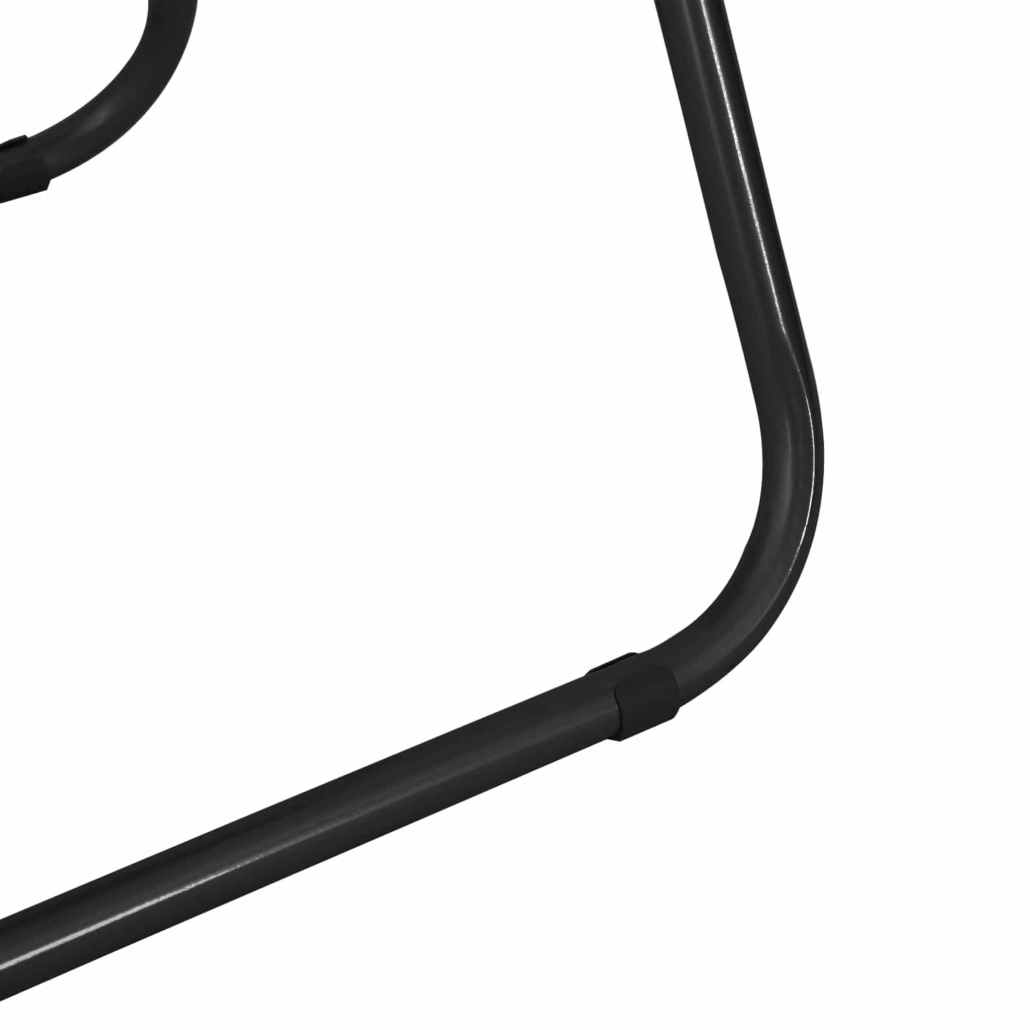 vidaXL Σαλονάκι Τραπεζαρίας Αναδιπλούμενο 2 pcs Μαύρο PVC ατσάλι