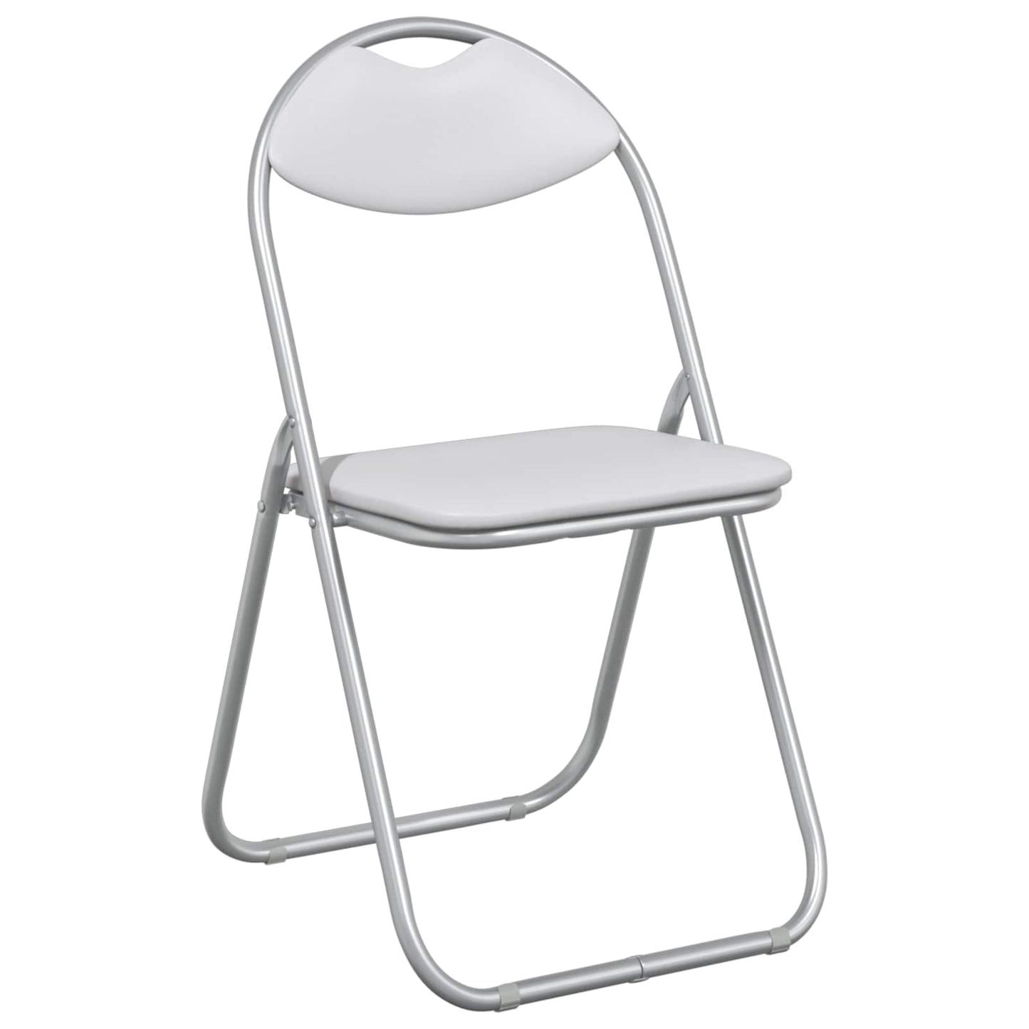 vidaXL Σαλονάκι Τραπεζαρίας Αναδιπλούμενο 8 pcs Λευκός PVC ατσάλι