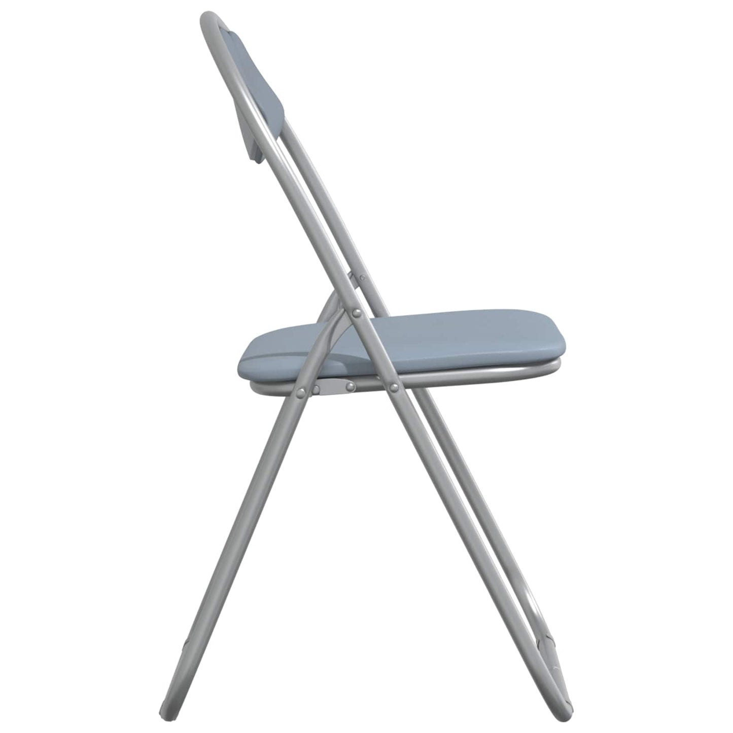 vidaXL Πτυσσόμενη Καρέκλα 8 pcs Γκρι 48 x 43,5 x 81 εκ. Τεχνητό Δέρμα
