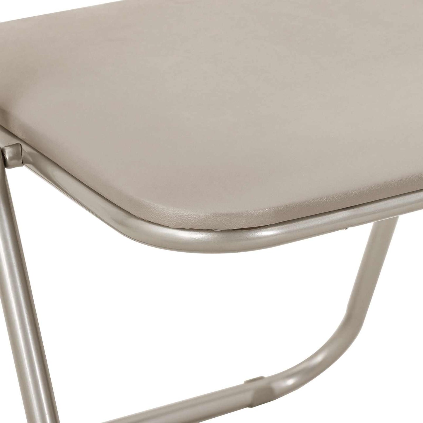 vidaXL Πτυσσόμενη Καρέκλα 8 pcs Άμμος 48 x 43,5 x 81 εκ. Τεχνητό Δέρμα