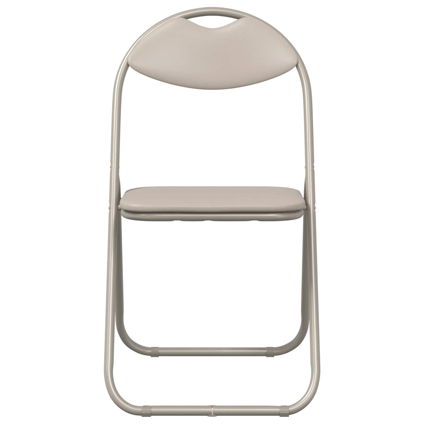 vidaXL Πτυσσόμενη Καρέκλα 8 pcs Άμμος 48 x 43,5 x 81 εκ. Τεχνητό Δέρμα