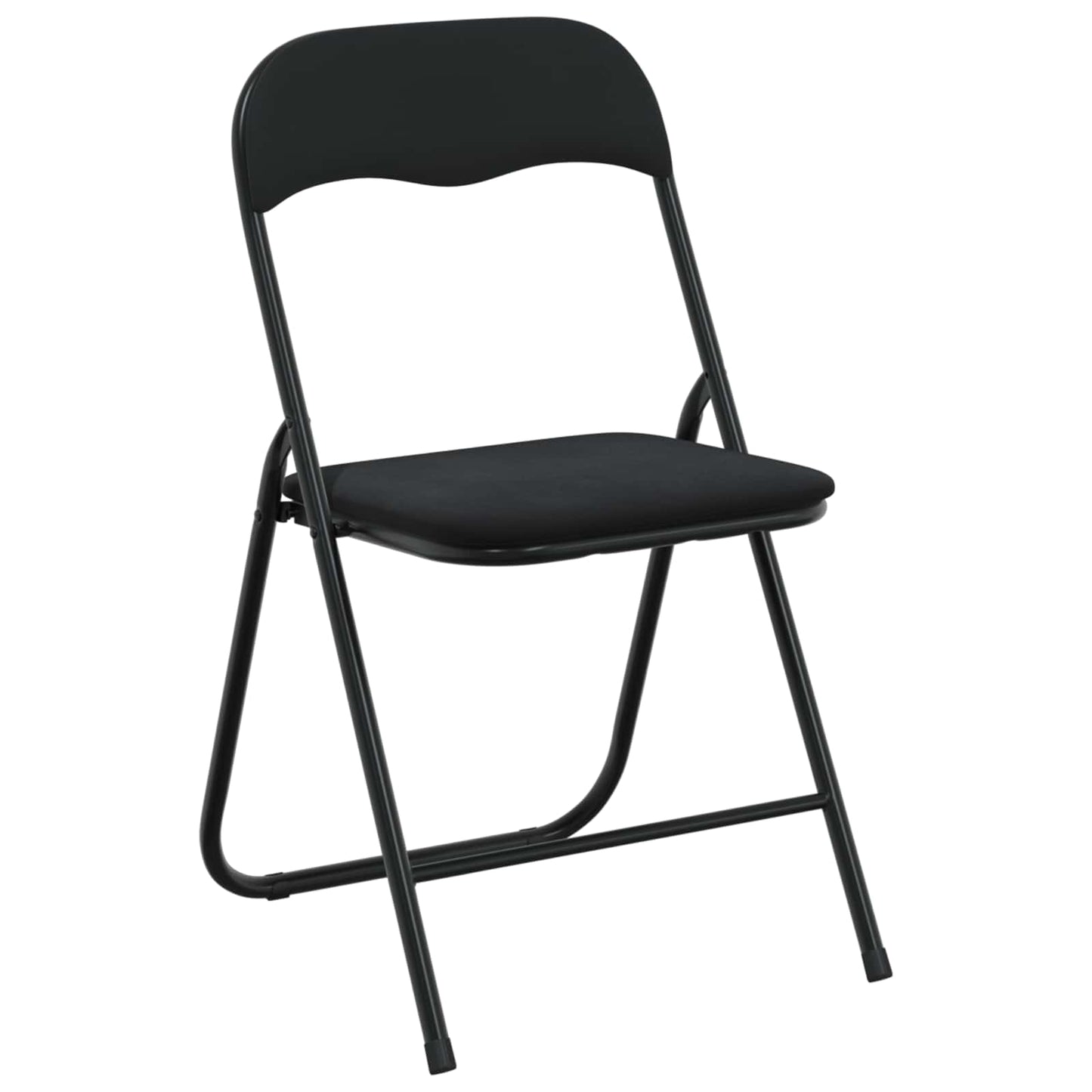 vidaXL Πτυσσόμενη Καρέκλα 8 pcs Μαύρο 48 x 44 x 78 εκ Βελούδο