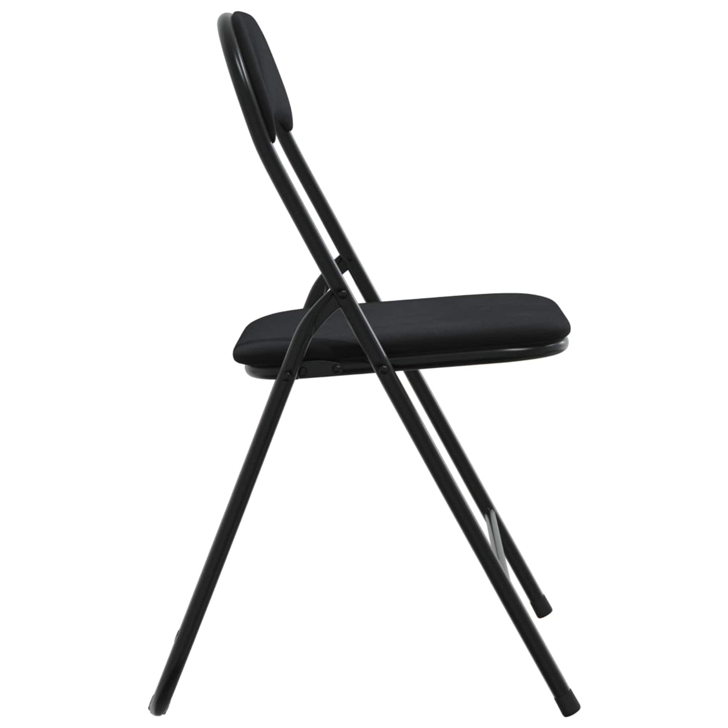 vidaXL Πτυσσόμενη Καρέκλα 8 pcs Μαύρο 48 x 44 x 78 εκ Βελούδο
