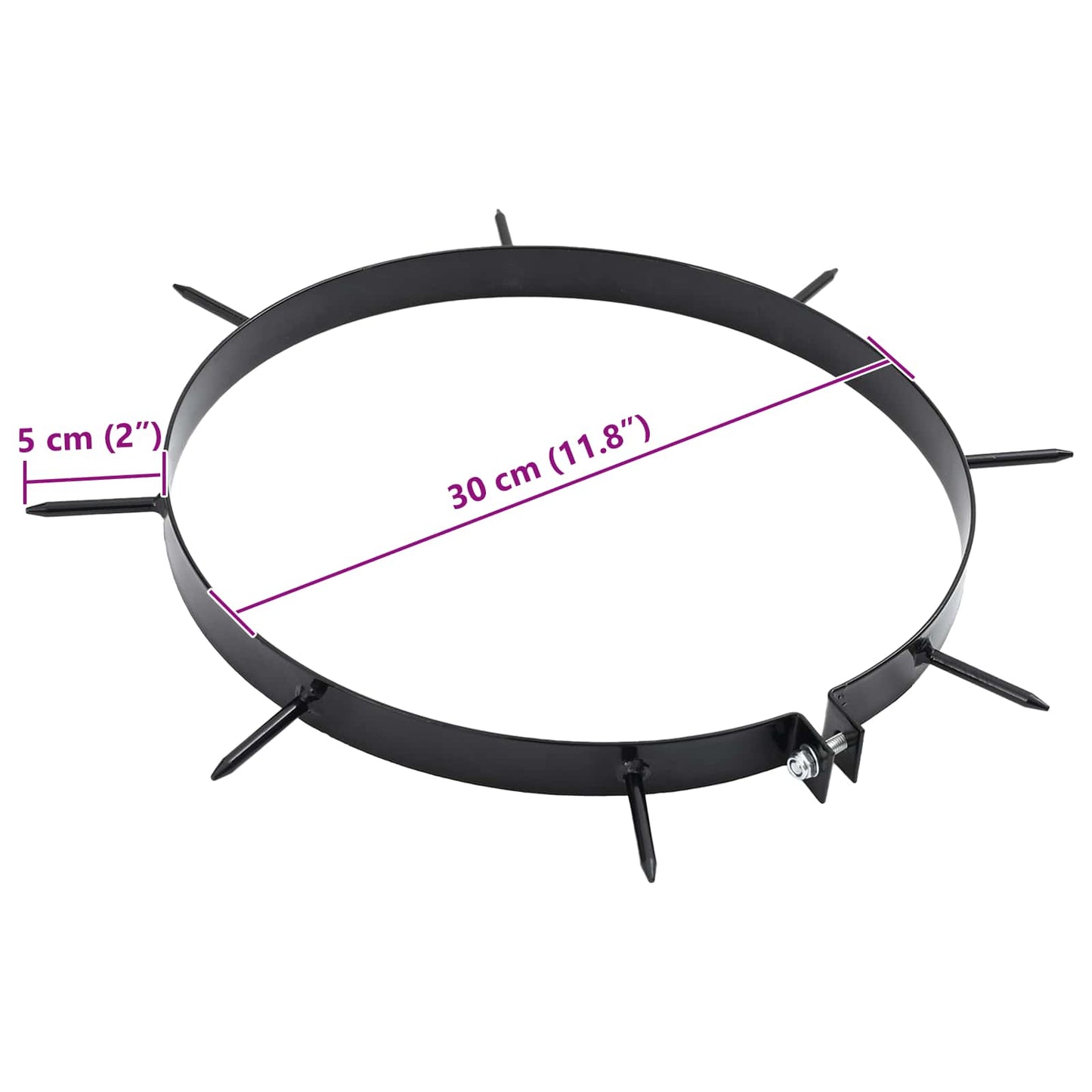 vidaXL Σφιγκτήρας Αεριστήρα Γκαζόν με Σπαθιά 5 pcs Ø 30 cm Ατσάλι