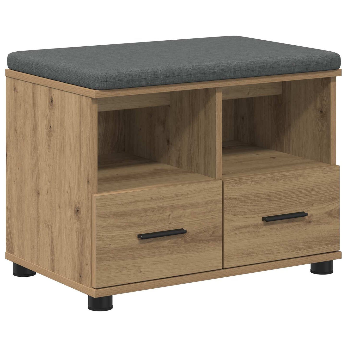 vidaXL Πάγκος Παπουτσιών με Μαξιλάρι Artisan Δρυς 60 x 38 x 46 εκ