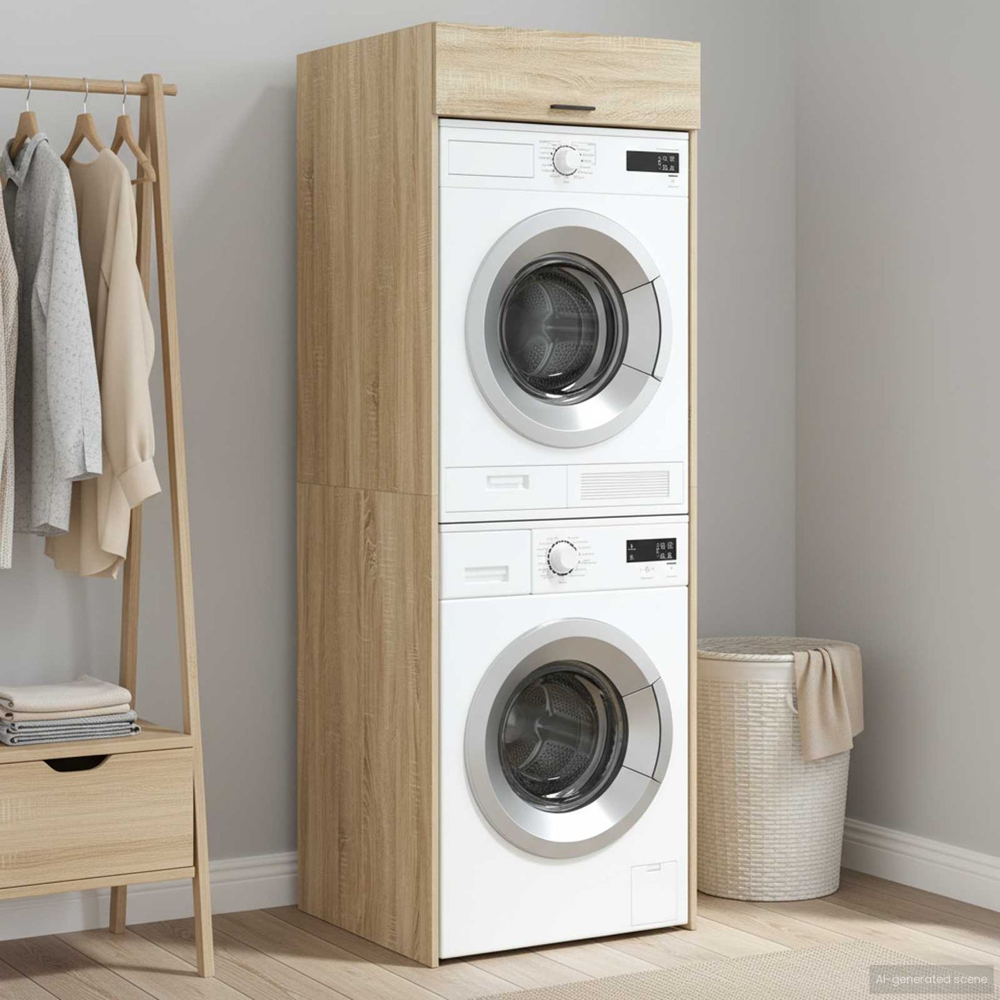 vidaXL Ντουλάπα Πλυντηρίου Sonoma Δρυς 67,5 x 68 x 200 εκ