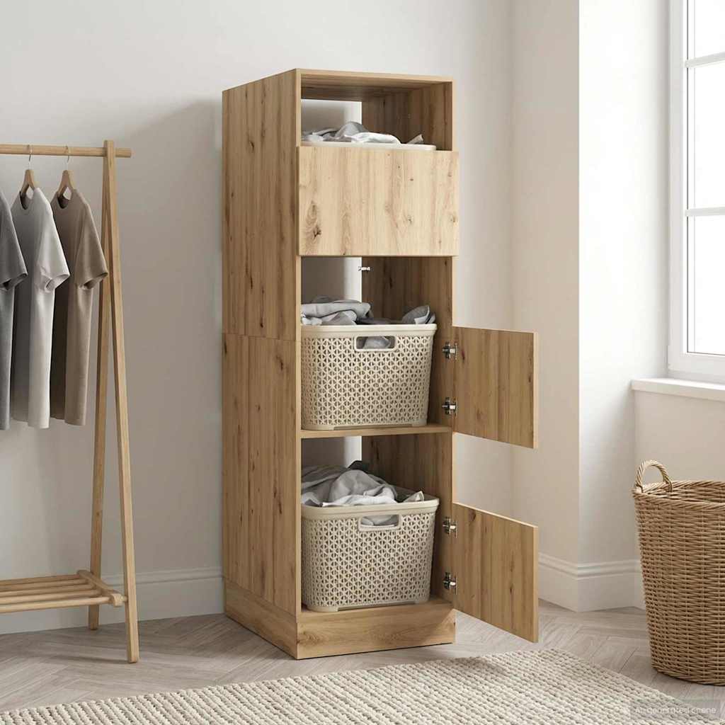 vidaXL Ντουλάπα Πλυσταριού με πόρτα Artisan Oak Επεξεργασμένο ξύλο