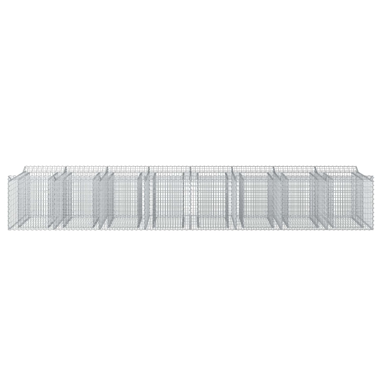 vidaXL Ανασηκωμένο κρεβάτι gabion 3 τμχ. 400 x 100 x 60 εκ Ασημί