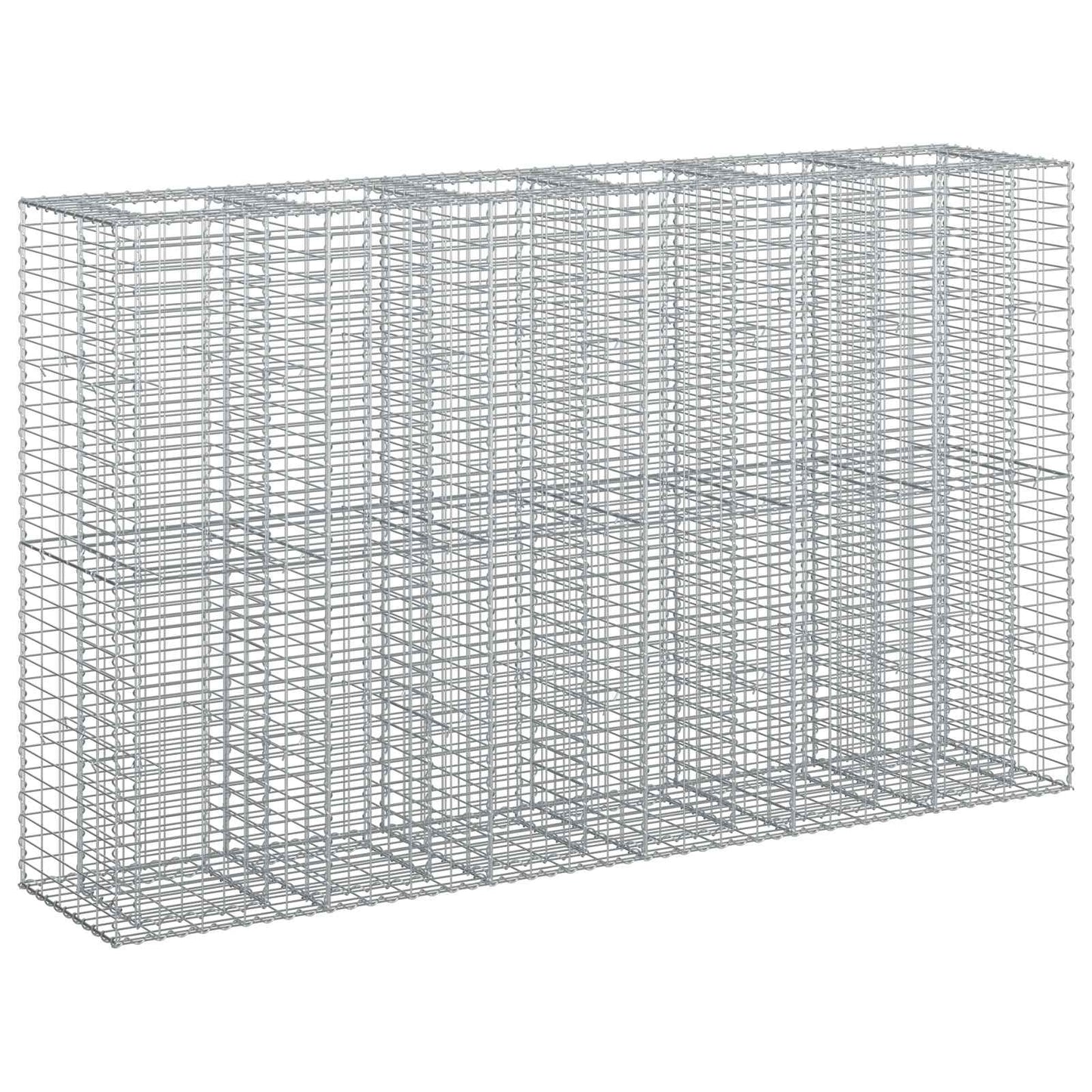 vidaXL Ανασηκωμένο κρεβάτι gabion 3 τμχ. 250 x 50 x 150 εκ Ασημί