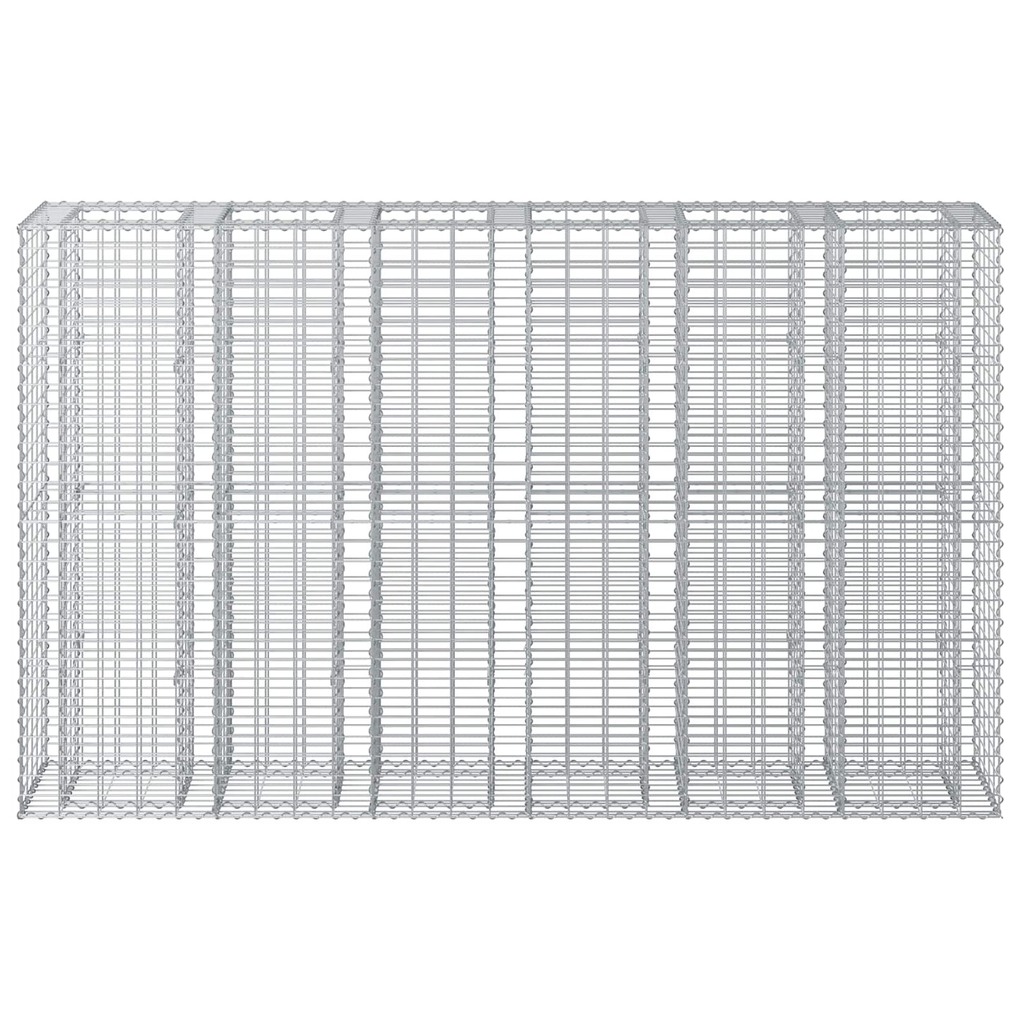 vidaXL Ανασηκωμένο κρεβάτι gabion 3 τμχ. 250 x 50 x 150 εκ Ασημί