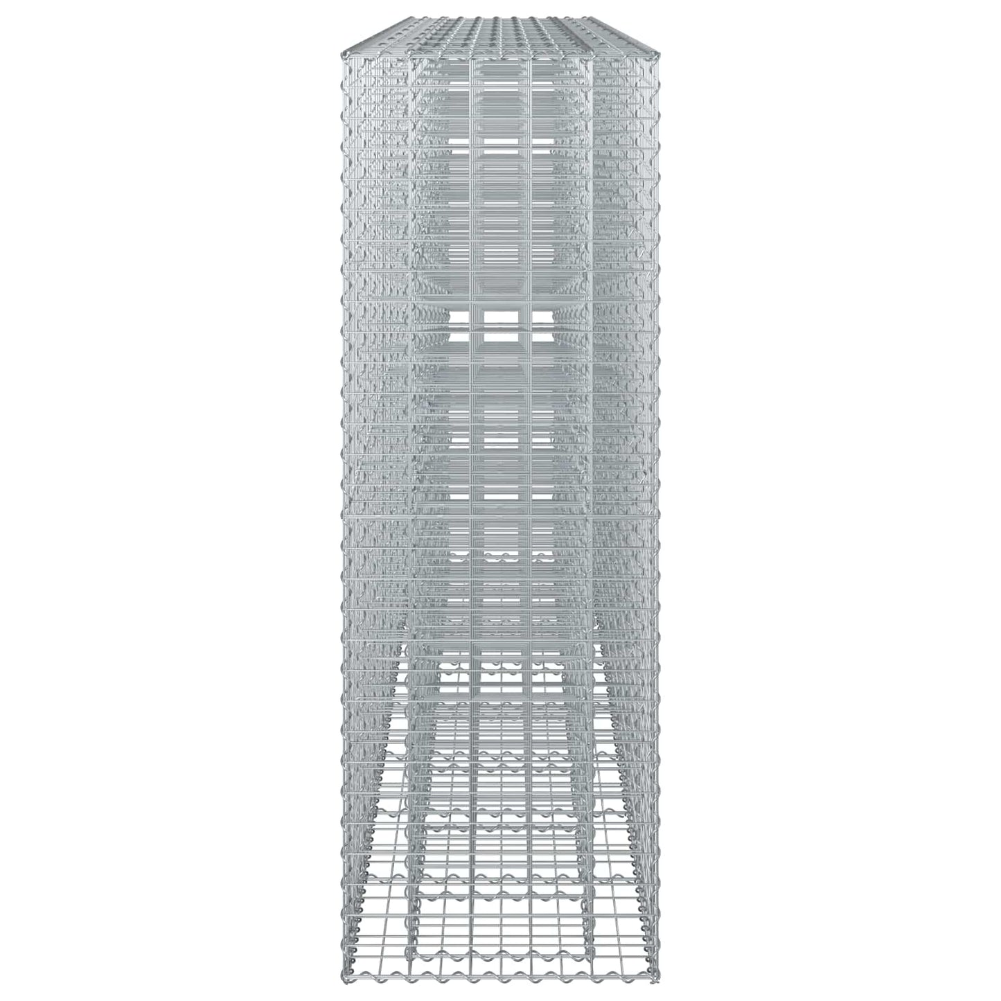 vidaXL Ανασηκωμένο κρεβάτι gabion 4 τμχ. 330 x 50 x 150 εκ Ασημί