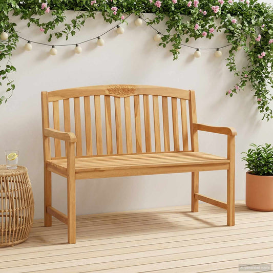 vidaXL Χειροποίητη Ροζ Παγκάκι Φυσικό 114 x 60,5 x 95 εκ