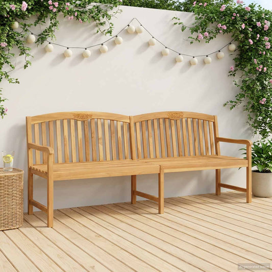 vidaXL Χειροποίητη Ροζ Παγκάκι Φυσικό 228 x 60 x 90 εκ Στερεό Ξύλο Τίκ