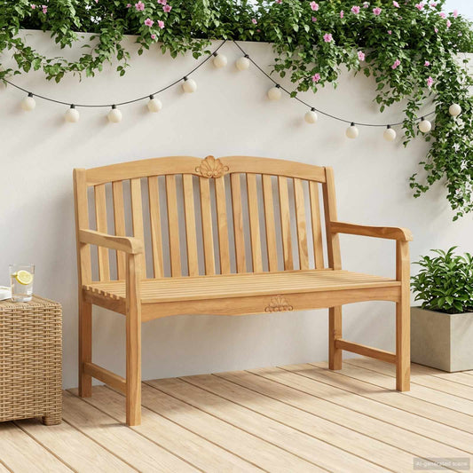 vidaXL Χειροποίητη Ροζ Παγκάκι 114 x 60 x 95 εκ Στερεό Ξύλο Τίκ Φυσικό