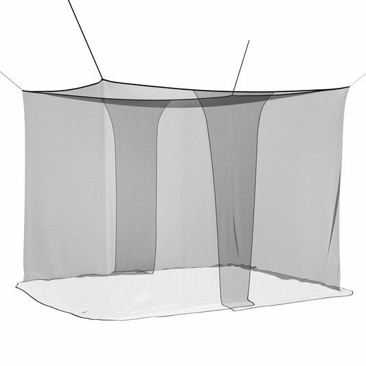 vidaXL Δίχτυ κουνουπιών για κρεβάτι 156 mesh Μαύρο 220 x 180 x 180 εκ