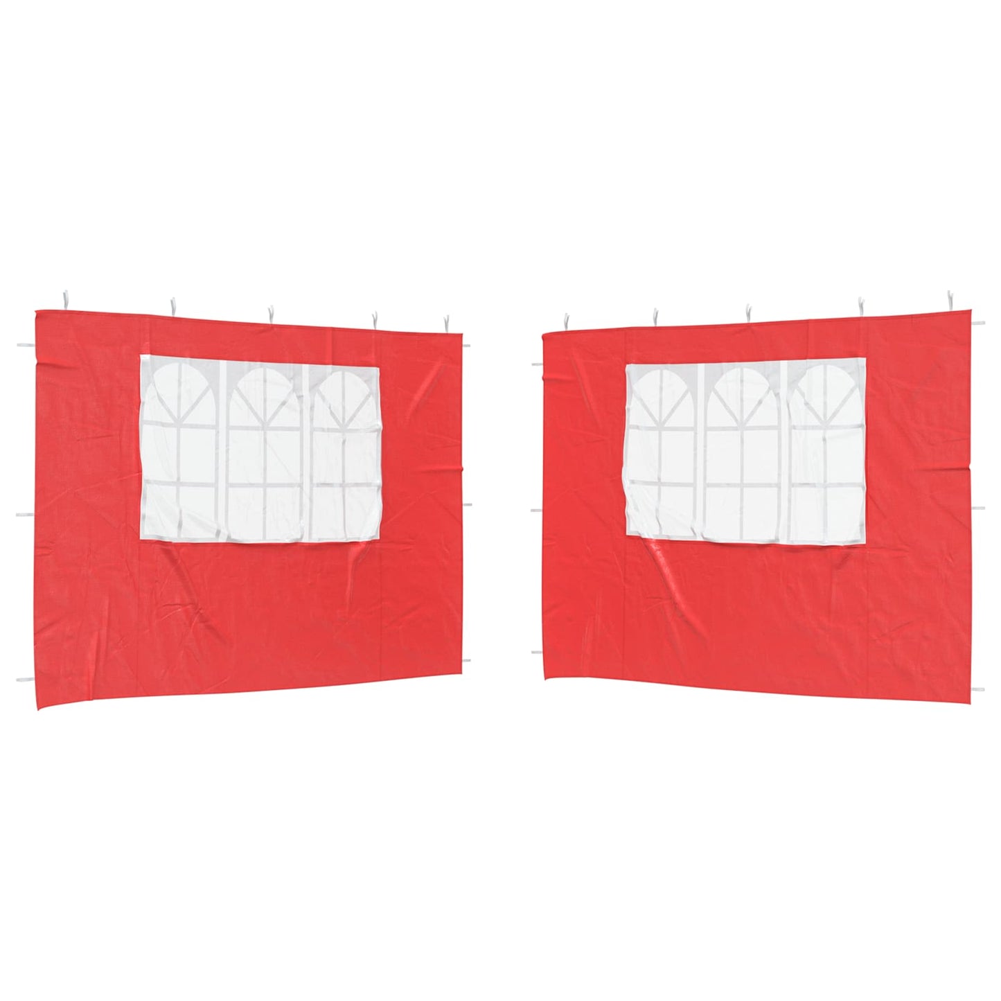 vidaXL Πλευρική Σκηνής Πάρτι 2 pcs 300 x 195 εκ Κόκκινο