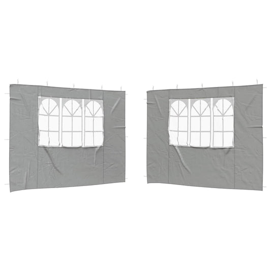 vidaXL Πλευρική Σκηνής Πάρτι 2 pcs 300 x 195 εκ Ανοιχτό γκρι