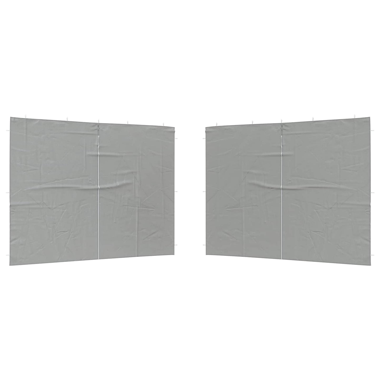 vidaXL Πλευρική Σκηνής Πάρτι 2 pcs Ανοιχτό γκρι 400 x 195 εκ.