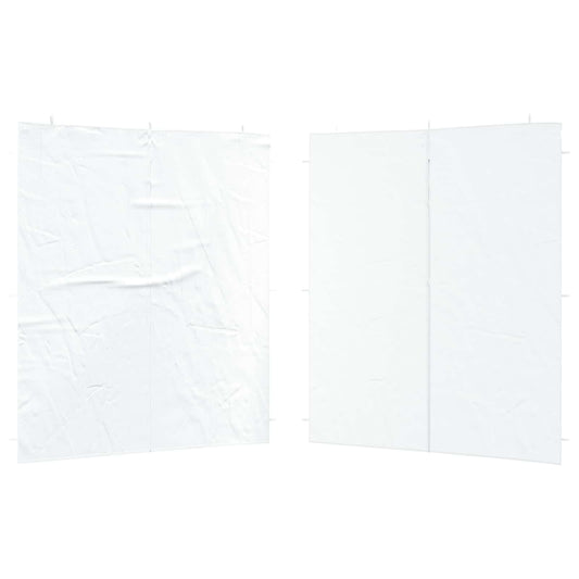 vidaXL Πλευρική Σκηνής Πάρτι 2 pcs Λευκό 200 x 195 εκ.