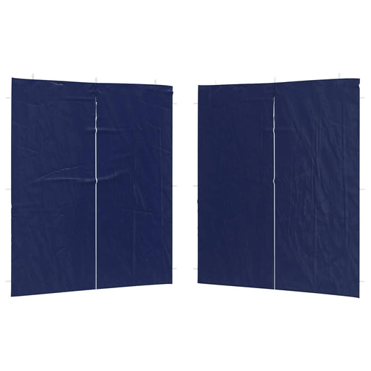 vidaXL Πλευρική Σκηνής Πάρτι 2 pcs Μπλε 200 x 195 εκ.