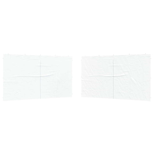 vidaXL Πλευρική Σκηνής Πάρτι 2 pcs Λευκό 400 x 195 εκ.