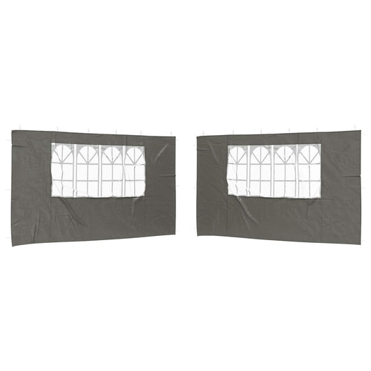 vidaXL Πλευρική Σκηνής Πάρτι 2 pcs 400 x 195 εκ. Ανθρακί