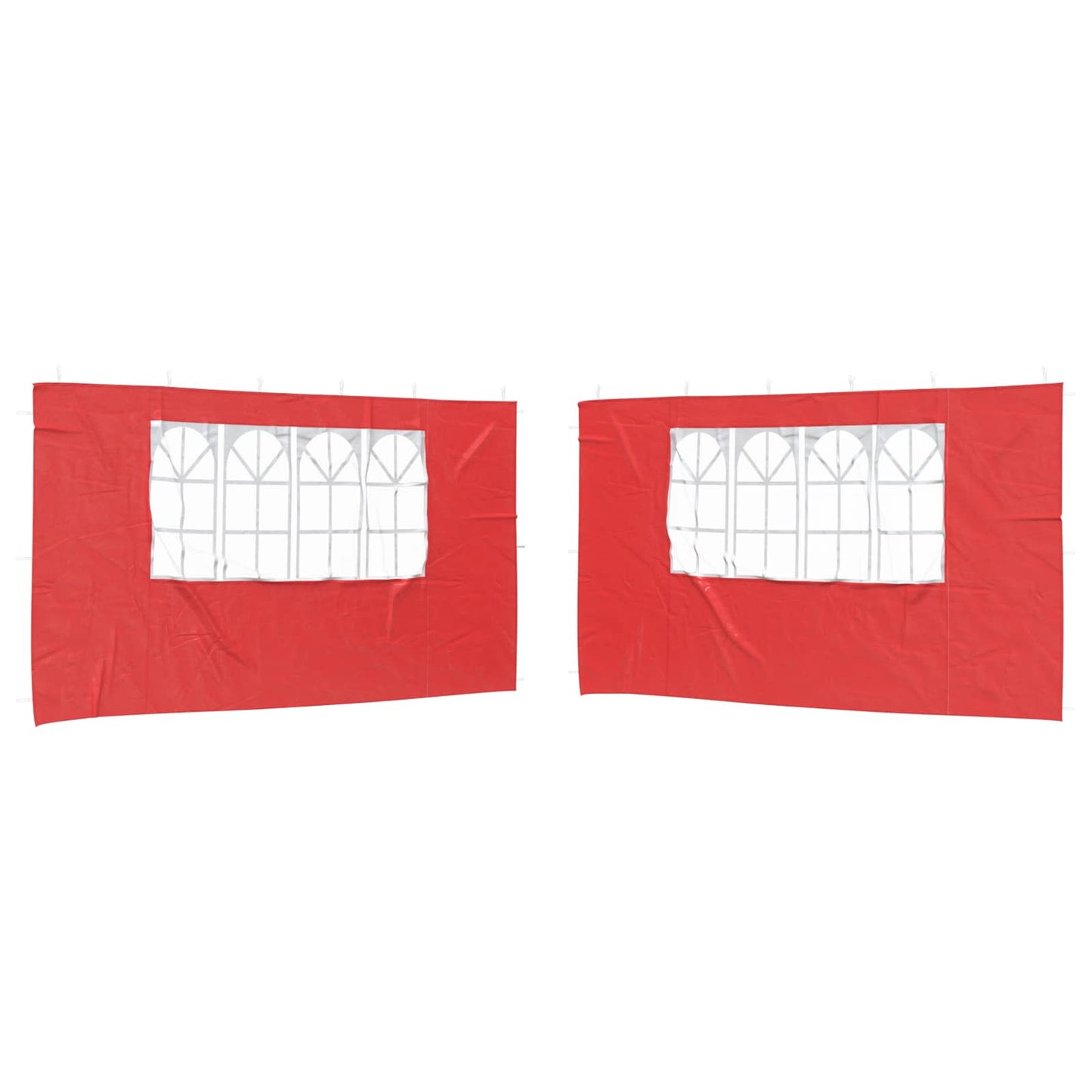 vidaXL Πλευρική Σκηνής Πάρτι 2 pcs 400 x 195 εκ. Κόκκινο