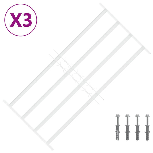 vidaXL Ασφάλεια Γρίλια για Παράθυρα με 4 Διασταυρούμενους Στηρίγματα